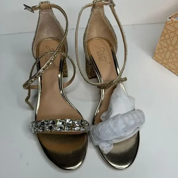 Badgley Mischka Claudia Glitter Block Heel - Picture 5 of 9